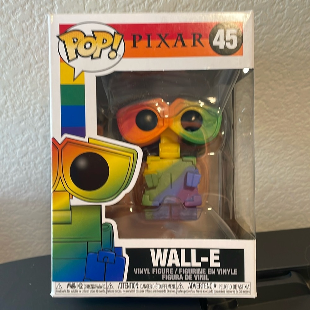 Wall-e rainbow funko pop.  Never out of box.